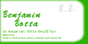 benjamin botta business card